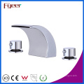 Fyeer Sanitary Ware Double Handle Bathroom Waterfall Spout Basin Mixer